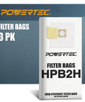 Three Pack Vacuum Bags for AstroVac and VacuMaid Replacement Dust Bags and Filter Bags for Central Vacuum Systems and Shop Vacuums