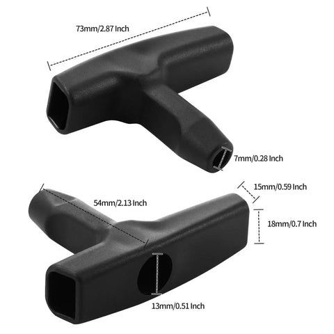 Two Pack Pull Cord Handles For Gas Engine Starters, Durable Plastic With Beefy Three-Finger Grip, 2.84 Inch Long And 0.65 Inch Wide, Replacement Handles For Lawn Mowers, Generators, Chainsaws, Trimmers, Edgers, And Other Outdoor Power Equipment