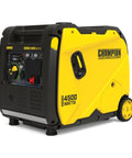 4500 Watt RV Ready Portable Inverter Generator With Crazy Quiet Technology And Long Run Time, 61 dBA Noise Level, black and yellow