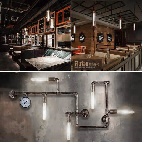 Dimmable 6W Edison Tubular LED Bulbs T10 T30 With E26 Base 4000K Daylight White in modern industrial lighting settings