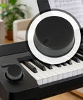 Easy Install Volume Knob Cap For Digital Pianos 25mm Replacement Dial Durable Black PP Material on keyboard