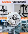 NEMA 23 planetary gearbox applications in 3D printers, CNC machines, DIY robots, and automation machines.