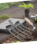 Sturdy Steel Fork For Soil Aeration And Cultivation, Heavy Duty Garden Tool For Fields And Flower Beds, Four Tooth Design