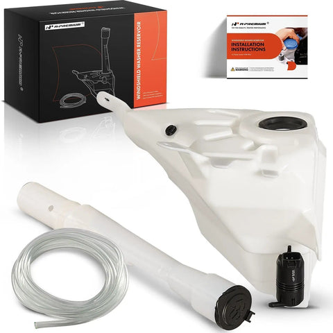 Windshield Washer Reservoir Tank Assembly For Toyota Tacoma 1998-2004 With Cap And Washer Pump 2.5 Liter Capacity Plus Sensor Hole
