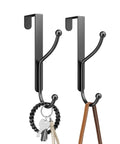 Over Door Hook 2 Pack Heavy Duty Door Hanger Fits Interior Doors Up To 1.4 Inches Thick with keys and bags hanging