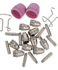 Heavy Duty Plasma Cutter Torch Consumables Kit For Cut-60 And Ag60 Sg55 Machines featuring stainless steel tips and silicon nozzles.