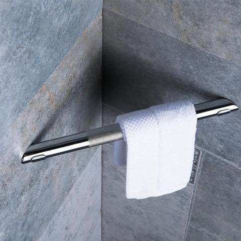 Polished Chrome Corner Shower Foot Rest Bar With Easy Install Must Have No Slip Knurled Grip Wall Mounted Shower Step Stool