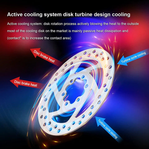Aluminum Alloy 140mm Six Hole Disc Brake Rotor for Electric Scooters Replacement Part with active cooling system design