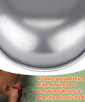 Close-up of stainless steel automatic animal drinking water bowl showing smooth edge for cattle, horses, sheep, and sows.