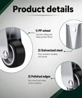 Product details of Two Pack Heavy Duty Gate Wheels That Slide Smooth As Butter Using A Door Bottom Pulley Mechanism.