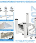 Built Like A Tank Adjustable Aluminum Cargo Trailer Ladder Rack handles two heavy ladders with a 200 lbs max capacity.