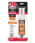 KwikWeld Steel Reinforced Two Part Epoxy Syringe for Fast Strong Repairs - Dark Grey 25 Ml Formula packaged in blister pack