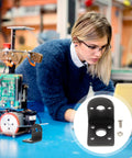 Toddmomy DC motor mounting bracket, black anti-rust electroplated steel with mounting holes and screws