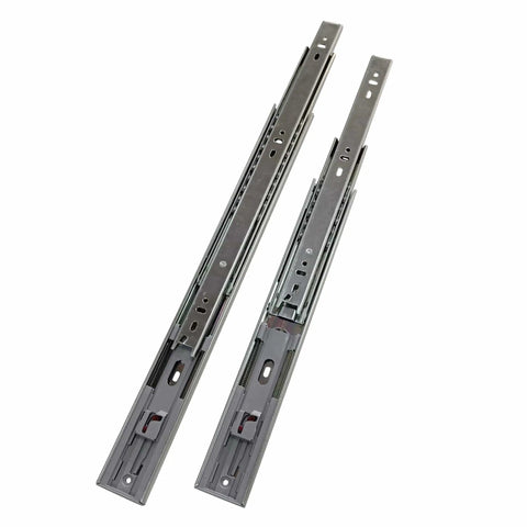 Heavy Duty 12 Inch Drawer Slides With Full Extension Ball Bearing Three Section Glides Rust Proof Zinc Plated Metal Soft Close