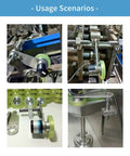 Usage scenarios of Adjustable Non Slip Aluminum Encoder Bracket for 38mm encoders with 6mm shaft in various installations.