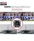 120FPS Global Shutter Mono USB Camera Module With 1280x800 800P High Speed UVC Webcam And 130 Degree Wide Angle M12 Lens