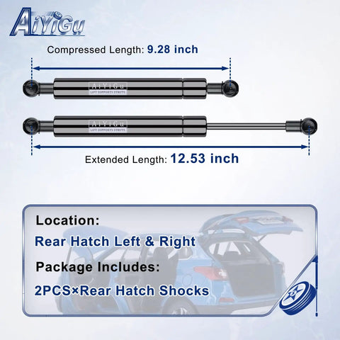 Heavy Duty Rear Hatch Struts To Kill That Droopy Tailgate Fast And Keep Your Rig Cruising Smooth Pair Of Gas Spring Lift Gate Shock Absorbers Direct Swap For Volvo V70 Xc70 2001 2007 with dimensions 9.28 inch and 12.53 inch