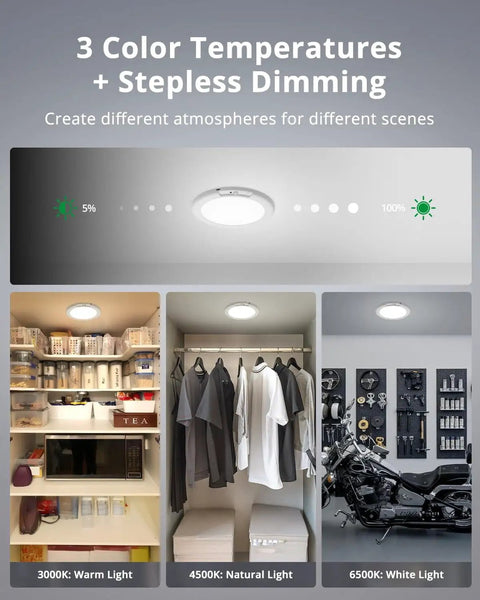4 Pack Rechargeable Battery Operated Ceiling Light With Motion Sensor And Remote, Grab And Go Cordless Magnetic LED Lights for halls