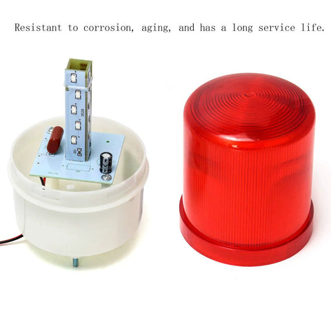 Industrial LED Rotating Strobe Warning Light 110V AC Red Emergency Tower Lamp With 72 Flashes Per Minute disassembled view