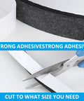 Foam Insulation Tape For Doors And Windows DGSL Half Inch By Quarter Inch By Thirty Three Feet Weather Stripping Seal showing adhesive and cutting