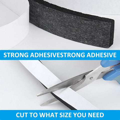 Cutting Pro Grade Foam Insulation Tape For Doors And Windows, 1 Inch By 3 Quarter Inch By 33 Feet Weather Stripping Seal.