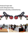 Dead Nuts Steady One Way Bearing Roller Press Feeder Aluminum Alloy Featherboard with single roller and double sliding block.