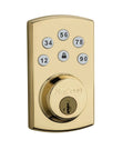 Keyless Entry Deadbolt With 6 Button Backlit Keypad And Auto Locking, Electronic Door Lock For Home Security, Polished Brass Finish