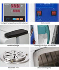 Close-up of control features of Built Tough 220V Digital Vacuum Drying Oven Packed With No Sweat Thermostatic Control.