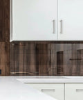 Installed 30 Pack 4 Inch Brushed Nickel Cabinet Pulls Square Handles For Kitchen Cabinets With 4 Inch Center To Center Mounting