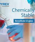 Scientist pouring liquid using Griffin Borosilicate Glass Beaker Low Form With Pouring Spout 600 mL Two Pack Durable Laboratory Glassware