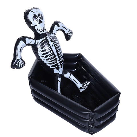 Skeleton Inflatable Cooler For Drinks With Large Capacity Ice Bucket featuring spooky skeleton design