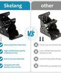 Heavy Duty Folding Brackets 4 Pack With Self Locking Hinges And Stainless Steel Screws for comparison, showing quality of materials.