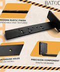 Legit Heavy Duty Floating Shelf Brackets 10 Pack Thick Invisible L Bracket Wall Mounts side view with countersunk holes.