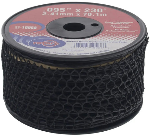 Vortex Trimmer Line 0.095 Inch By 230 Feet Spool Black Heavy Duty Replacement For Lawn Trimmers Delivers Smooth Cut, Long Lasting Balance, Easy Feed, Professional Grade. Black 0.095 in, 230 ft trimmer line spool
