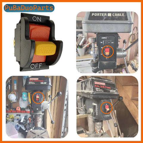 On Off Toggle Switch Replacement For Table Saws And Power Tools Heavy Duty Direct Fit For Delta 489105-00 And Ryobi 46023 installed