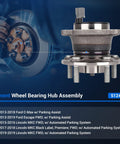 rear hub playing beefy wheel bearing hub assembly for Ford Escape C-Max 2013-2019 with ABS and five-lug fitment