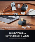 Fresh Wireless Bluetooth Label Maker Featuring 300Dpi Hd Print Quality For Photos And Stickers, Dope Blue Finish on wooden desk.
