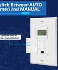 Programmable Digital Timer Switch For Lights, Fans, And Motors With Simple Setup, 7 Day Scheduling And 18 On Off Settings.