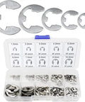 Stainless Steel External Retaining Ring Kit 200 Pcs 10 Sizes From 1.5 Mm To 10 Mm E Clip Snap Washer Set Display