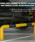 Heavy Duty U Shaped Machinery Guard Rail With High Visibility Yellow And Black Bollard, Anti Collision Bar in garage