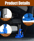 Heavy Duty Hydraulic Toe Jack 20 Ton Car Lift Rig With Heat Treated Steel Body shown with strong spring and thick base.