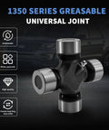 U Joint 1350 Series Greaseable Outside Snap Ring 5178X With 1.188 Inch Cap And 3.625 Inch Lock Up, steel and rubber construction
