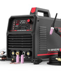 Dual Voltage Aluminum TIG Welder With Pulse, AC/DC Inverter, Large LED Display, Hot Start For Easy Starts visible angle