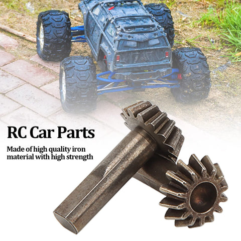 2 Pack Beefy Iron Bevel Gears For 1/10 Scale RC Crawler, Tough Replacement Parts For Off Road RC Cars with background crawler