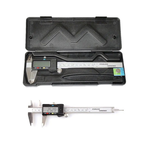 Compact Portable Caliper Storage Box For 150mm 6 Inch Stainless Steel Digital Vernier Black Plastic Carry Case Durable Tool Organizer For Home Workshop
