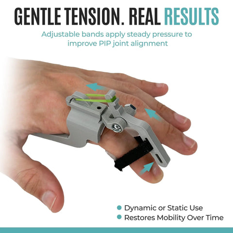Finger Pivot Orthosis For PIP Joint Support And Hand Therapy Adjustable Extension Splint on finger