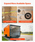 E-Track Tie-Down Rail Kit, 32-Piece 5-Foot Set With 8 Steel Rails used for cargo tie-down and organization in trailers.