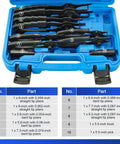 11 Piece Snap Ring Pliers Set With Straight And Bent Retaining Ring Pliers in case, .038 to .09 inch size range.