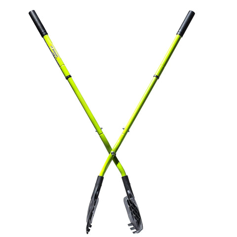 Gator Grabber Telescoping Leaf Cleanup Tool With Adjustable Handle Powder Coated Steel Shafts And Heavy Duty Poly Fiber Jaws