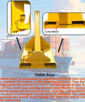 Heavy Duty Adjustable Forklift Telescopic Truss Jib Boom base with 6.3in and 2.5in openings for enhanced stability and safety.